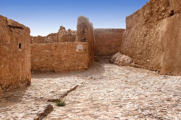 View of the old abandoned village in the middle of the Sahara Desert Tunisia Africa