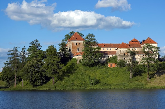 View to the old castle in sunny day