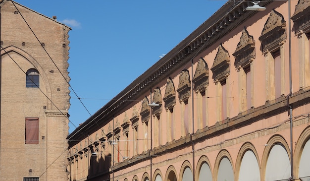 View of old city centre in Bologna