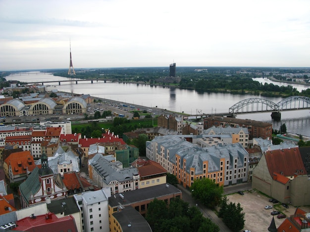 The view of the old city Riga Latvia