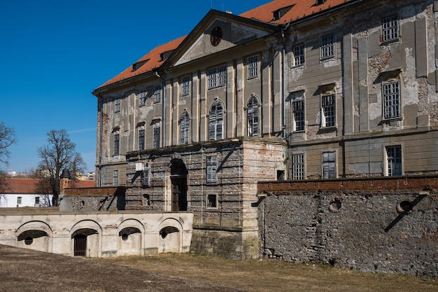 View to old fortress and castle in small town Holic in Slovakia