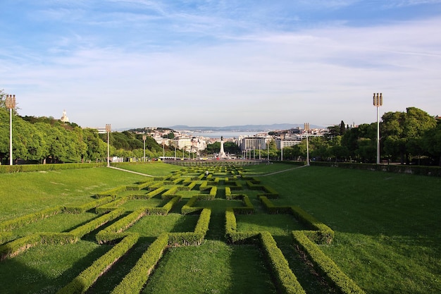 The view on old Lisbon city Portugal