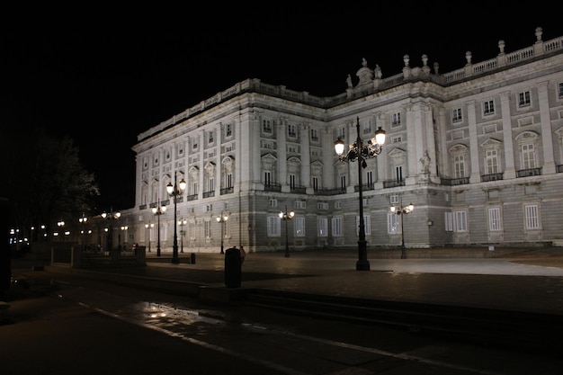 The view of Palacio Real de Madrid Royal Palace of Madrid Madrid Spain