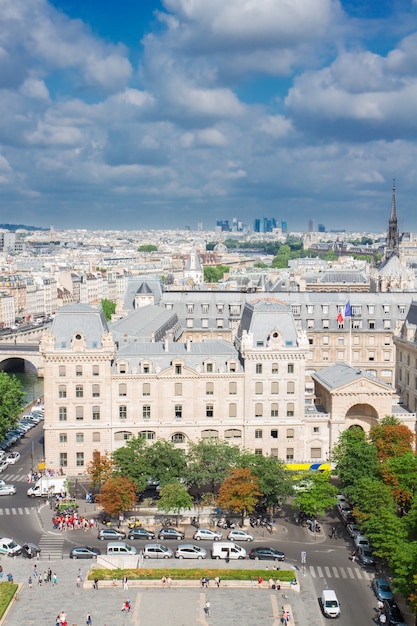 View of Paris old town  at sunny summer day, France