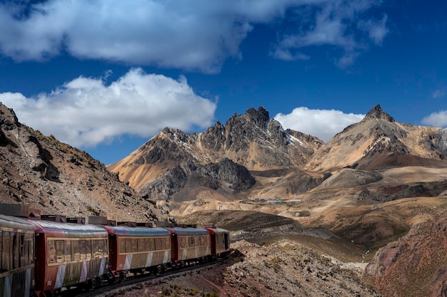 View of the Peruvian Central Railroad, famous for being the highest in America and the second highest in the world.