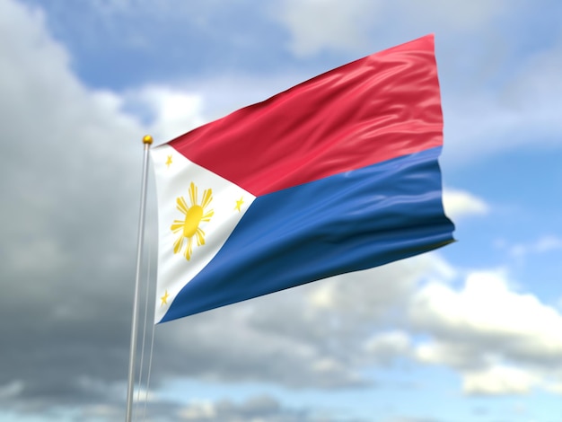 View of Philippines flag in the wind