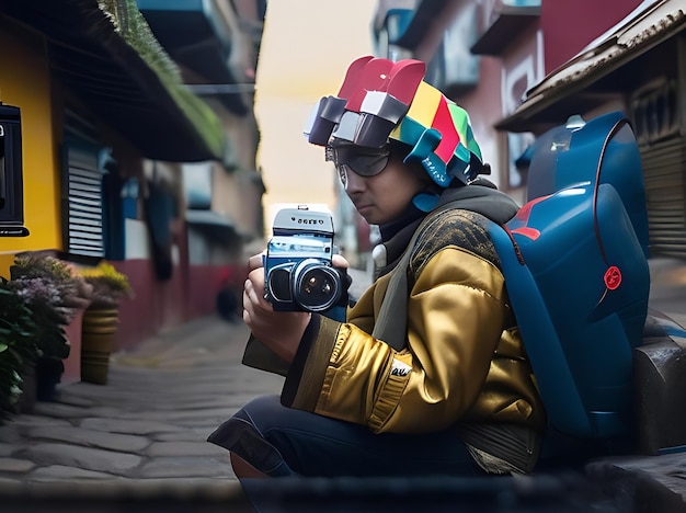 View of photographs that reflect the technological lifestyle in Colombia passionate