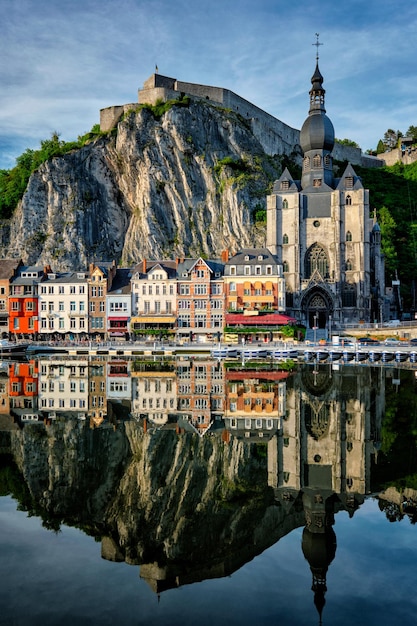 View of picturesque dinant town belgium