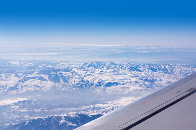 View of Plane Wing with the Snow Turkey