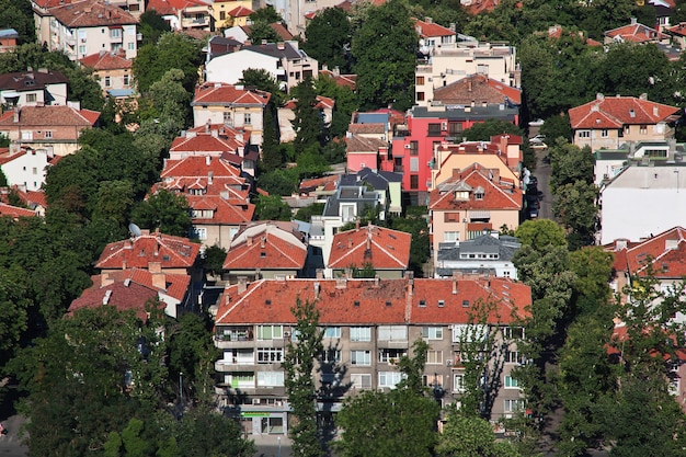 The view on Plovdiv in Bulgaria