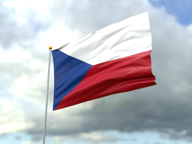 View of poland flag in the wind