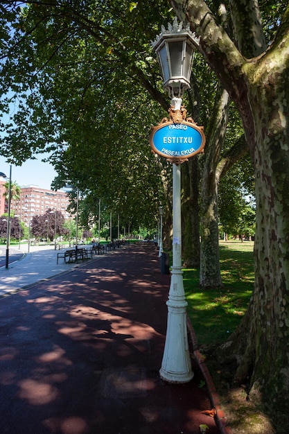 View of the promenade along the Paseo Estitxu Bilbao