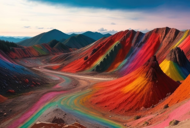 view of rainbow mountain