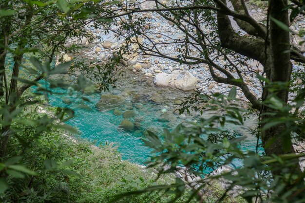 View of river in side taroko national park for landscape in Hualien,taiwan.