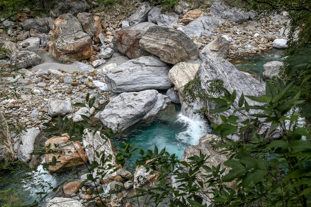 View of river in side taroko national park for landscape in Hualien,taiwan.