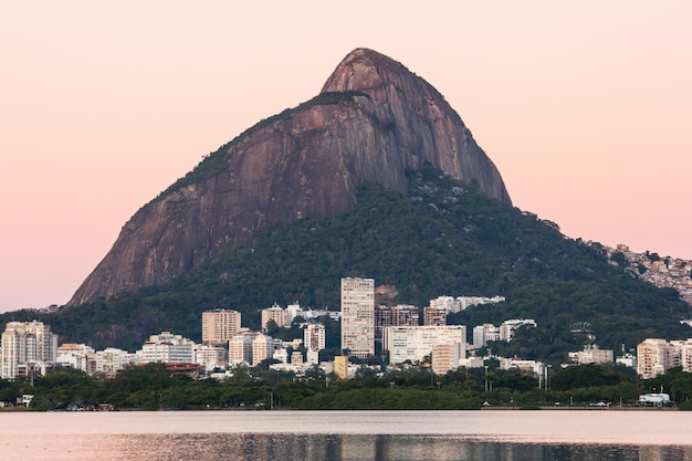 View of the rodrigo de freitas lagoon in Rio de Janeiro