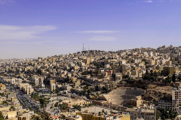 View on Roman Theater in Amman Jordan