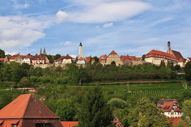 The view on Rotenburg on Tauber in Germany