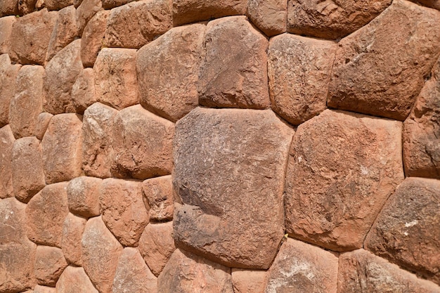 View of the ruins of the Inca temple of Chinchero in Cusco