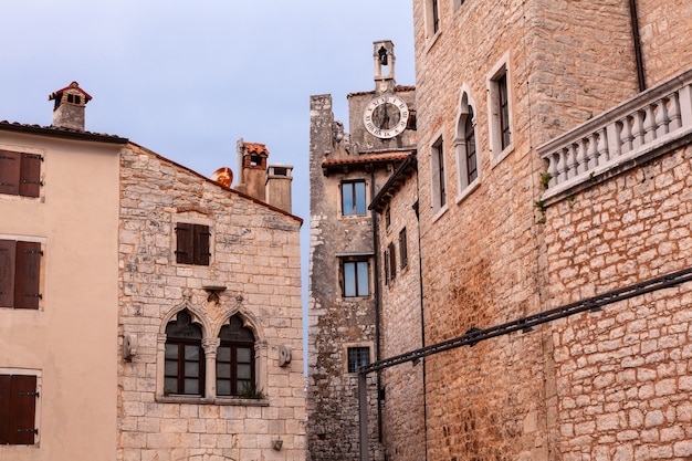 View of scenic architecture in Bale, Valle, Istria. Croatia