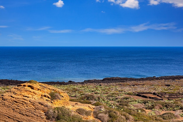 View of the scenic Linosa cliff