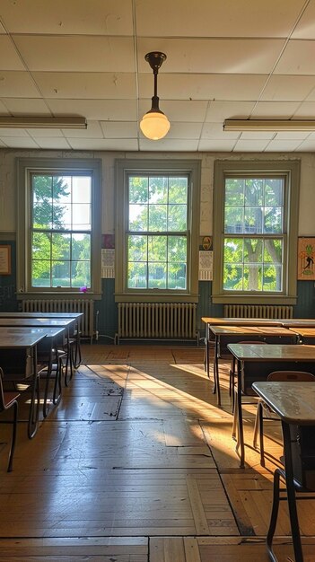 View of school classroom