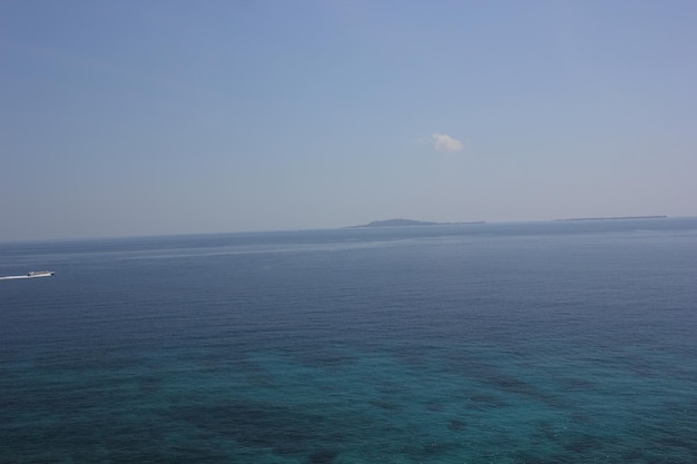 view of sea and mountains in Lombok, Indonesia