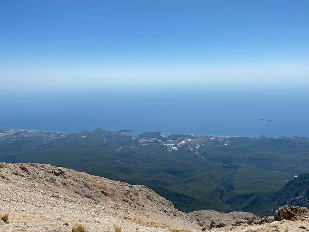 View of the sea and mountains