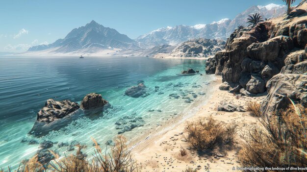 a view of the sea and mountains