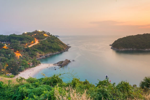 View of seascapes promthep cape at phuket, thailand