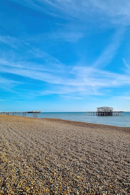 View of the seashore on a sunny summer day rest on the shore