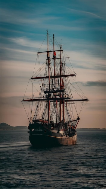 Photo view of ship on water