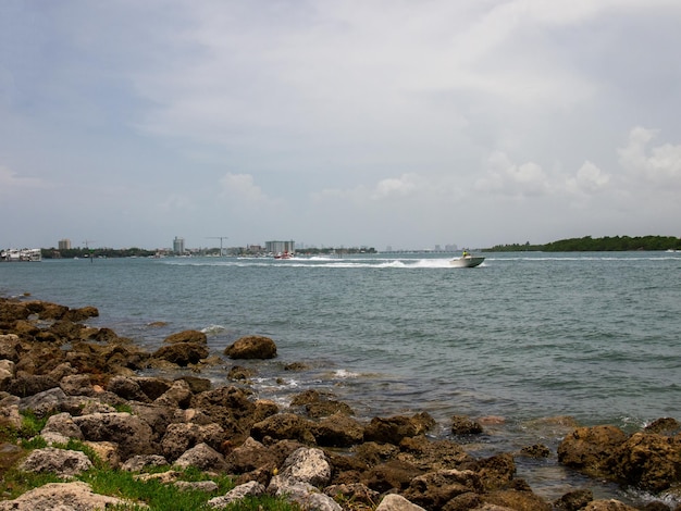 View of the shore at Miami beach