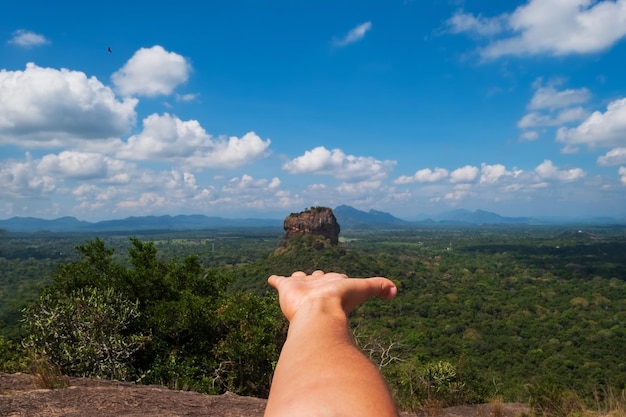 View on Sigiriya Rock Lion Rock