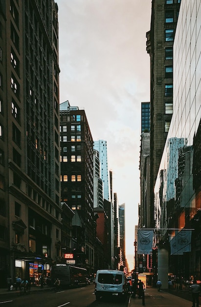 View of skyscrapers in city