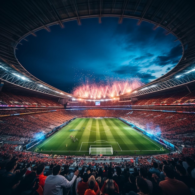 View of soccer gold cup on the field