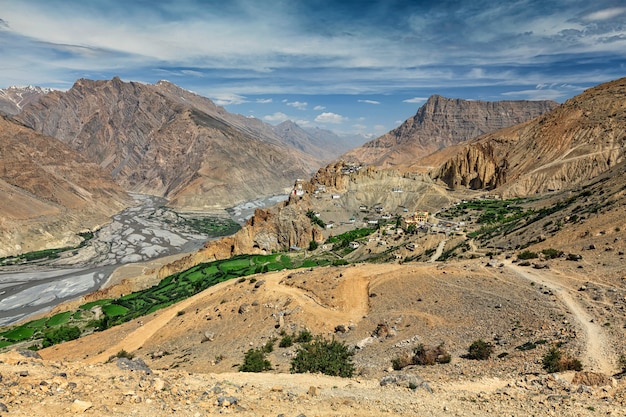 View of Spiti valley in Himalayas