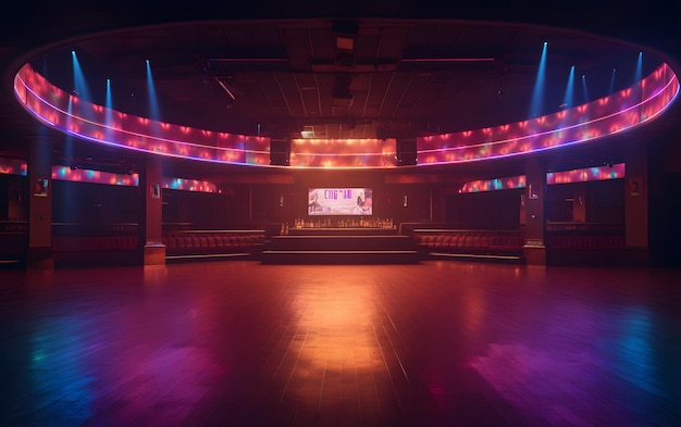 A view of the stage at the club club in manchester.