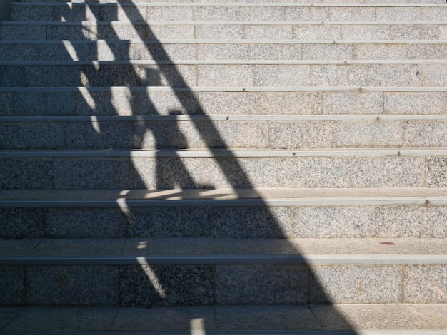 View of stairs with daylight shadows