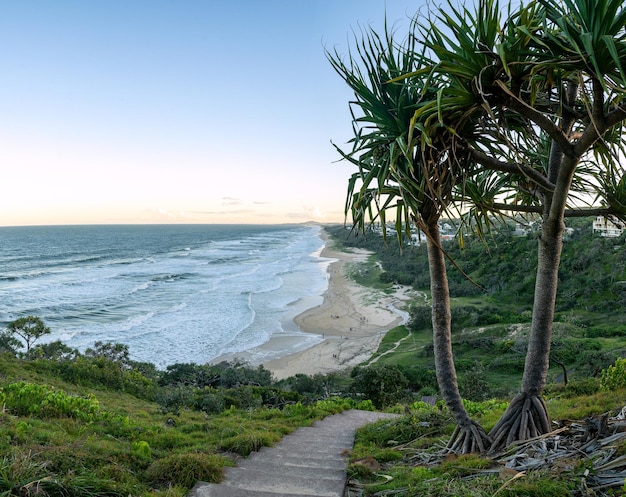 View of Sunshine Beach in Noosa Beach on Sunshine Coast Australia