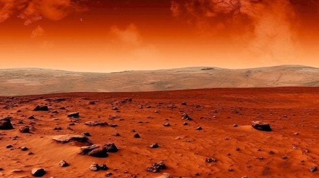 A view of the surface of mars from the surface of mars.