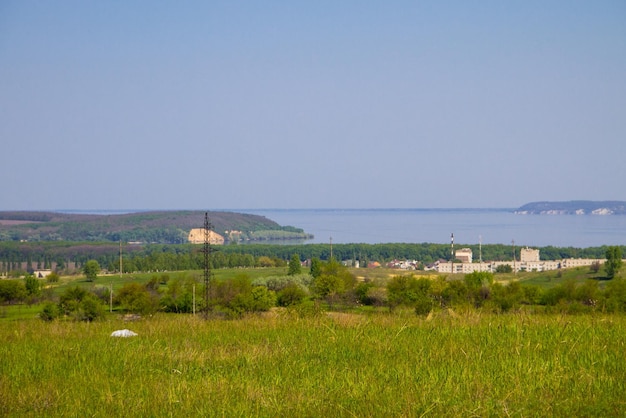 View on the Svetlovodsk town and the river Dnieper