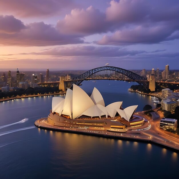 a view of sydney harbour bridge and the sydney harbour bridge