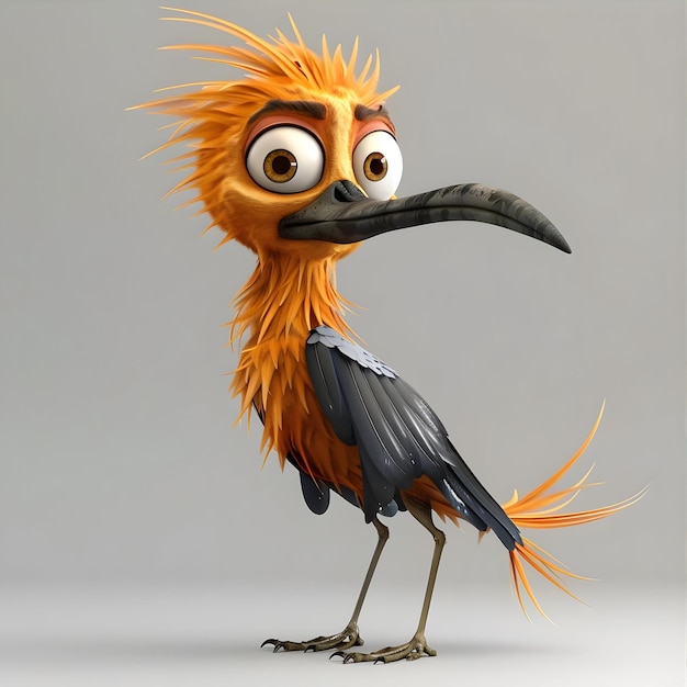 View Of Three Dimensional Cartoon Animated Bird