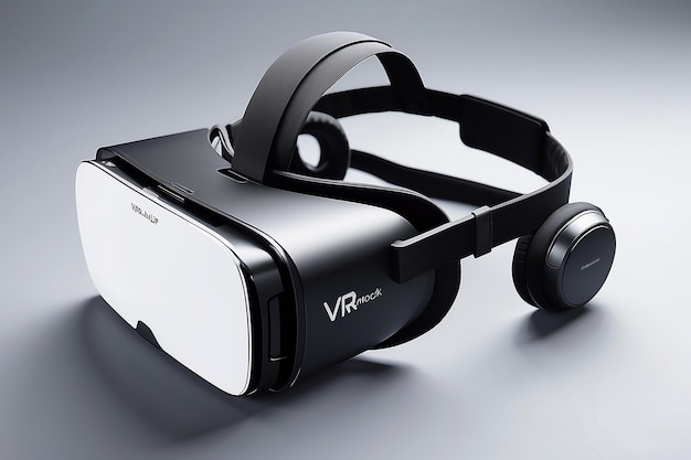 View of threedimensional virtual reality glasses