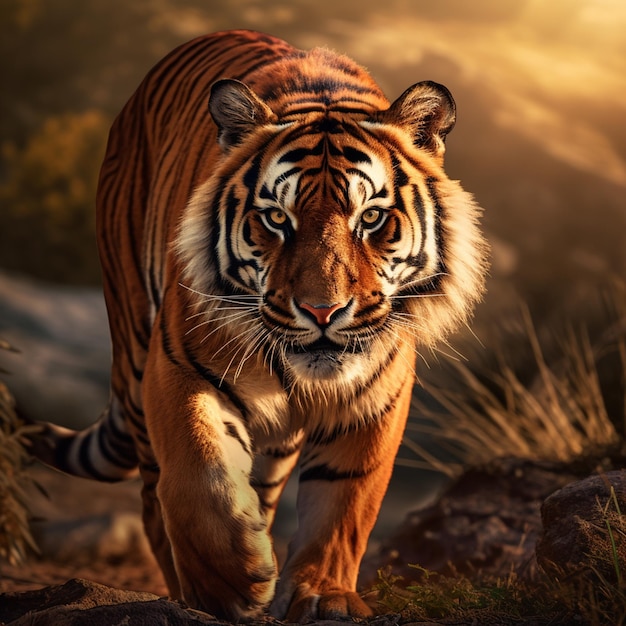 View of tiger animal in the wild