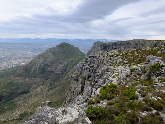 The view on the top of Table Mountain, Cape town, South Africa