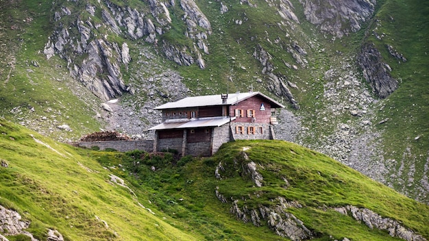 View of Transfagarasan route nature in Romania