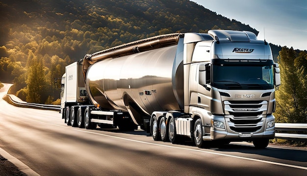 View of truck on road