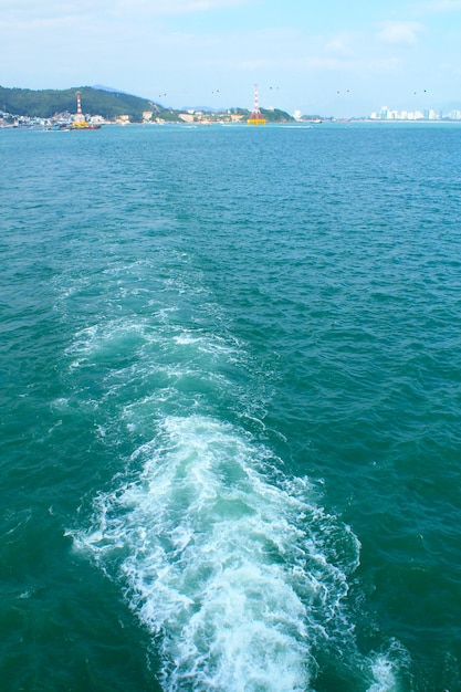 View of the turquoise sea and islands Nha Trang Vietnam